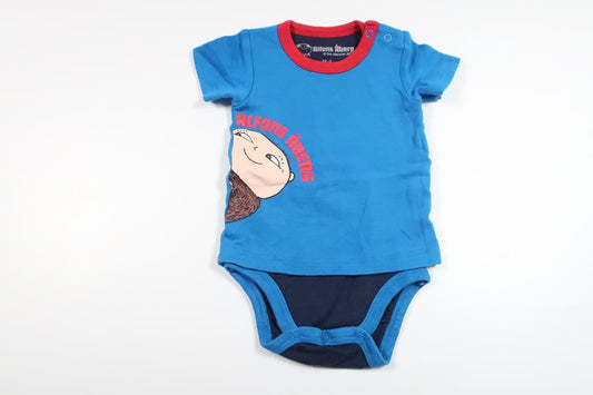 Tröja med inbyggd body från Alfons Åberg - Storlek 68 - Blå