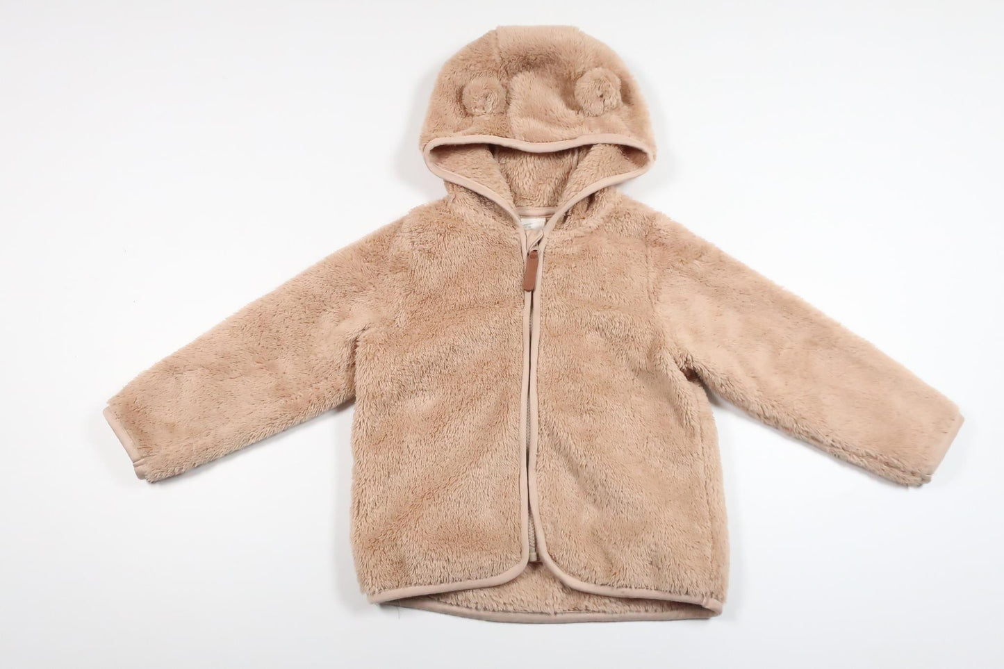 Munkjacka i fleece från H&M - Storlek 86 - Beige