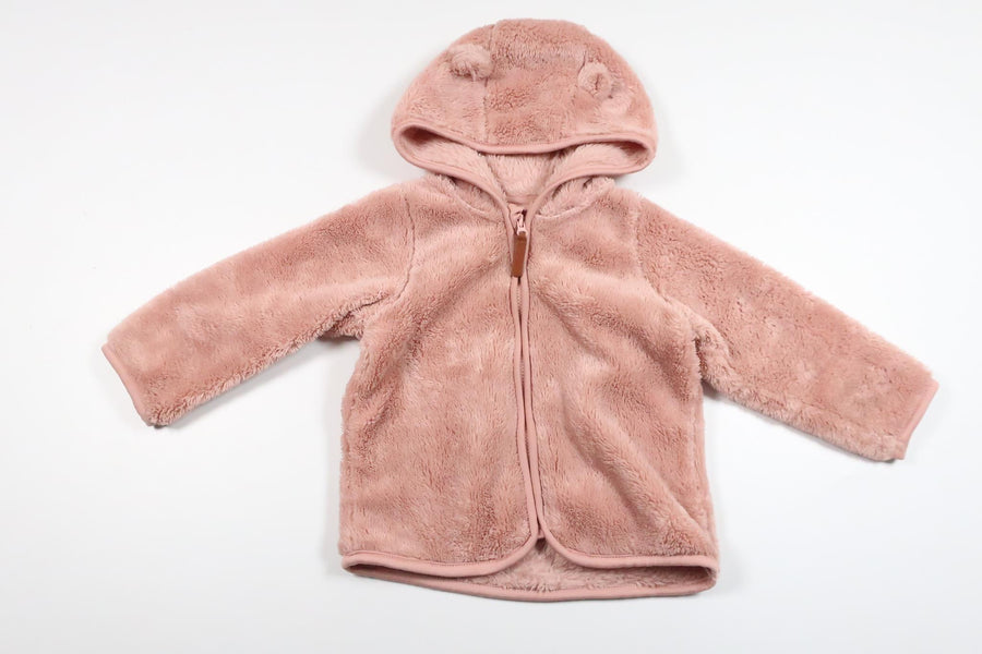 Munkjacka i fleece från H&M - Storlek 80 - Rosa