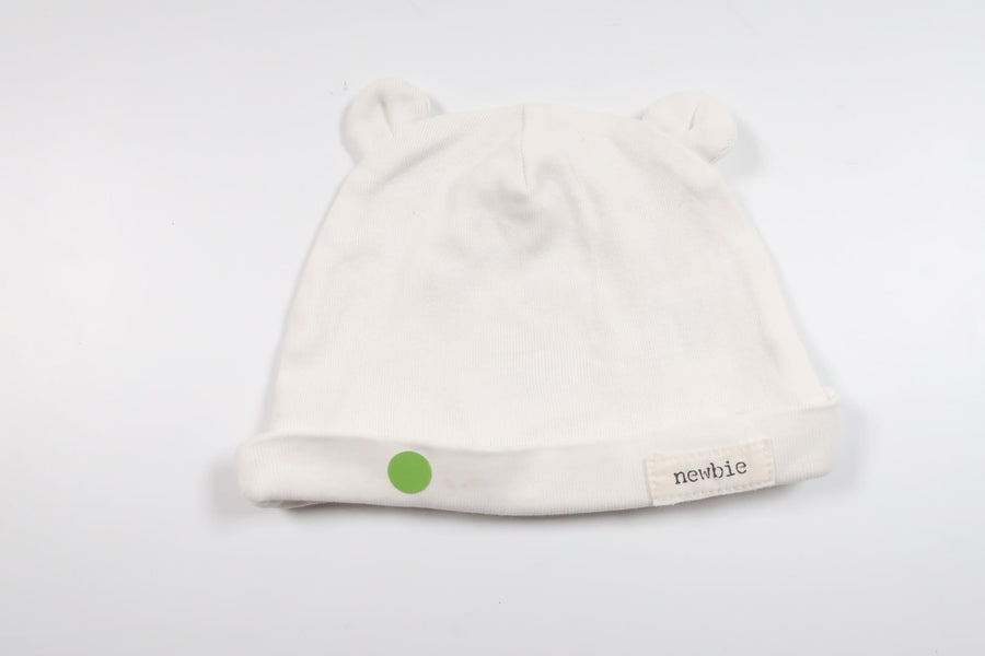 Mössa med öron från Newbie - Storlek 36/38 - Vit
