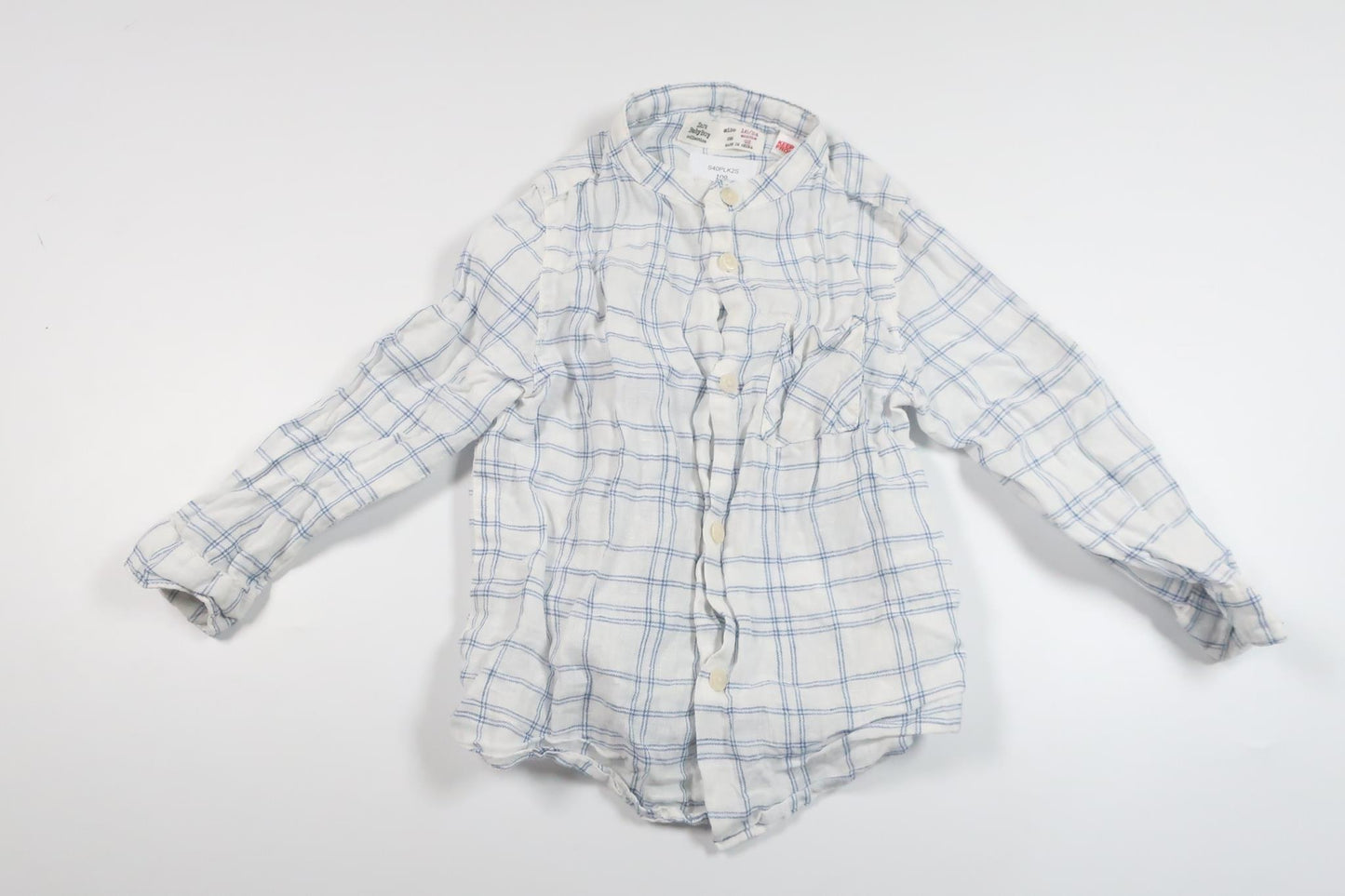 Skjorta i 100% lin från Zara - Storlek 86 - Vit