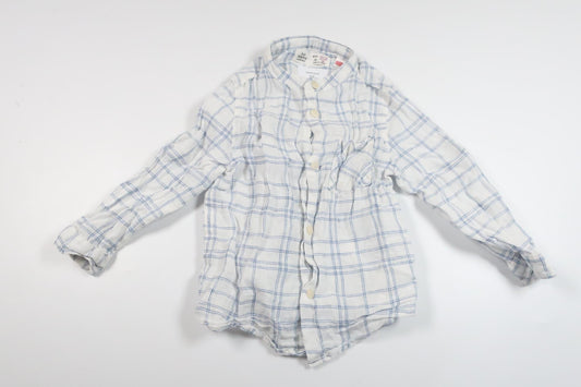 Skjorta i 100% lin från Zara - Storlek 86 - Vit