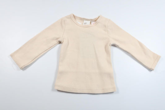 Ribbad tröja från H&M - Storlek 56 - Benvit