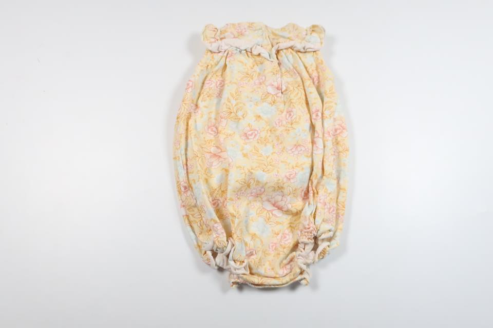 Blommig body från Newbie - Storlek 74 - Gul