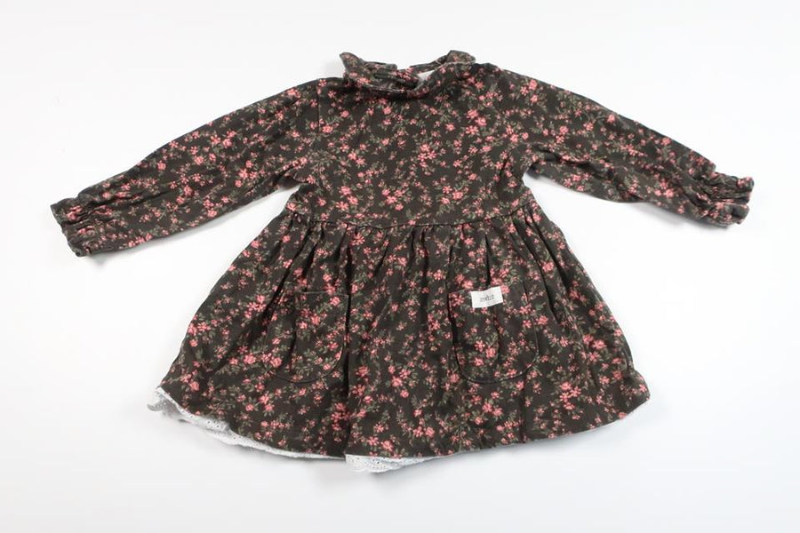 Blommig klänning från Newbie - Storlek 68 - Svart