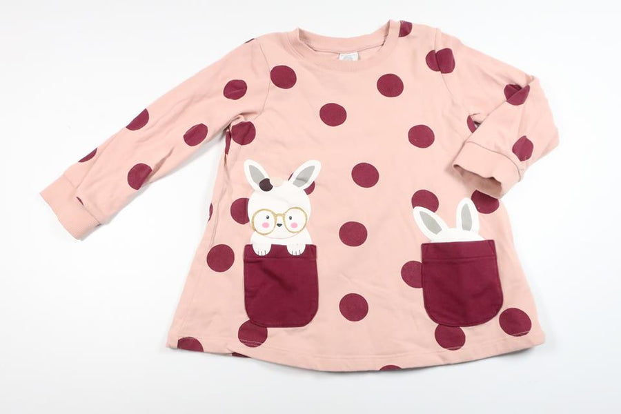 Prickig klänning från Lindex - Storlek 98 - Rosa