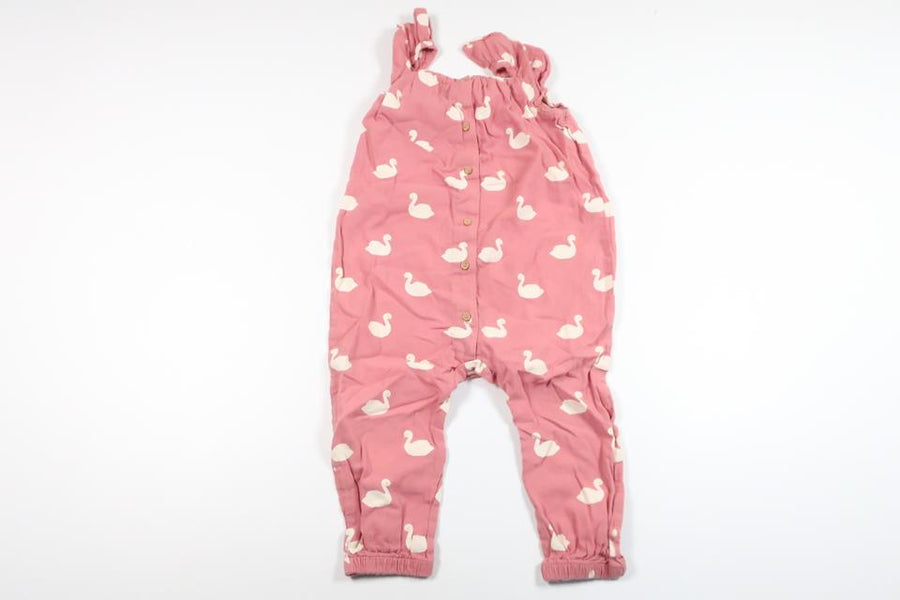 Jumpsuit med svanar från H&M - Storlek 86 - Rosa