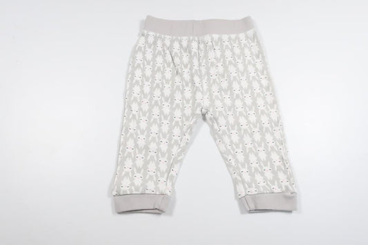 Byxor med kaniner från Okänt - Storlek 68/74 - Grå