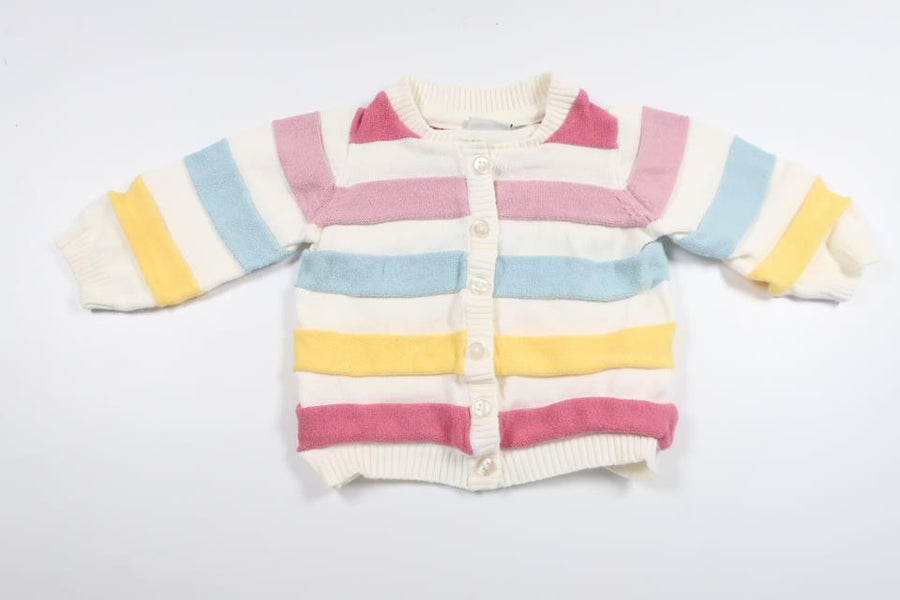 Randig stickad kofta från Name It - Storlek 74 - Multi