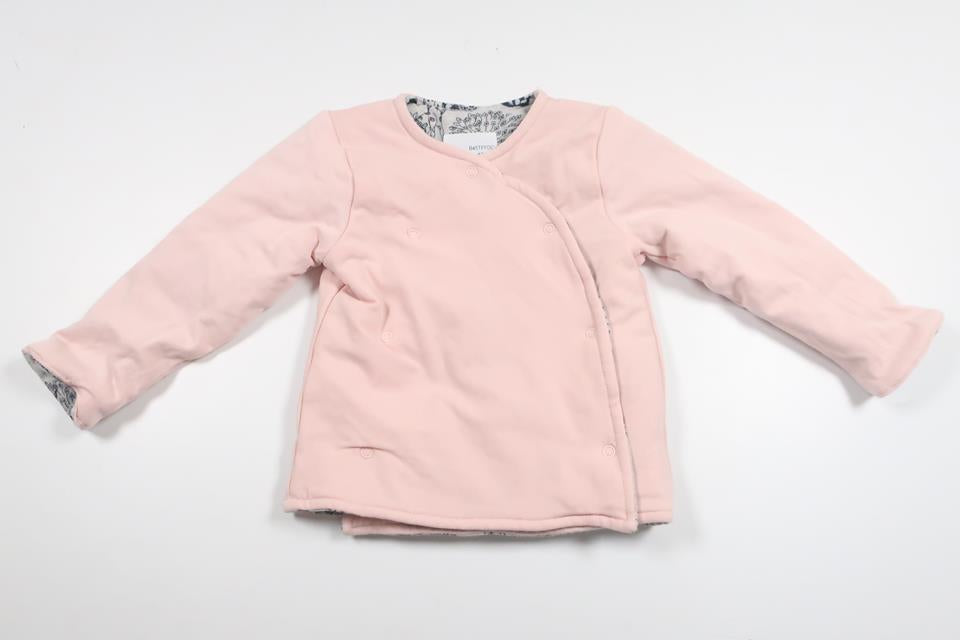 Lätt vadderad vändbar kofta från MeToo - Storlek 68 - Rosa