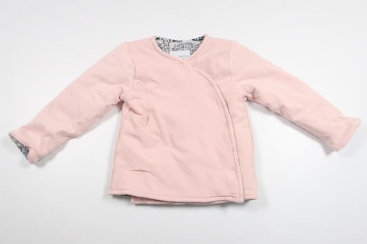 Lätt vadderad vändbar kofta från MeToo - Storlek 68 - Rosa