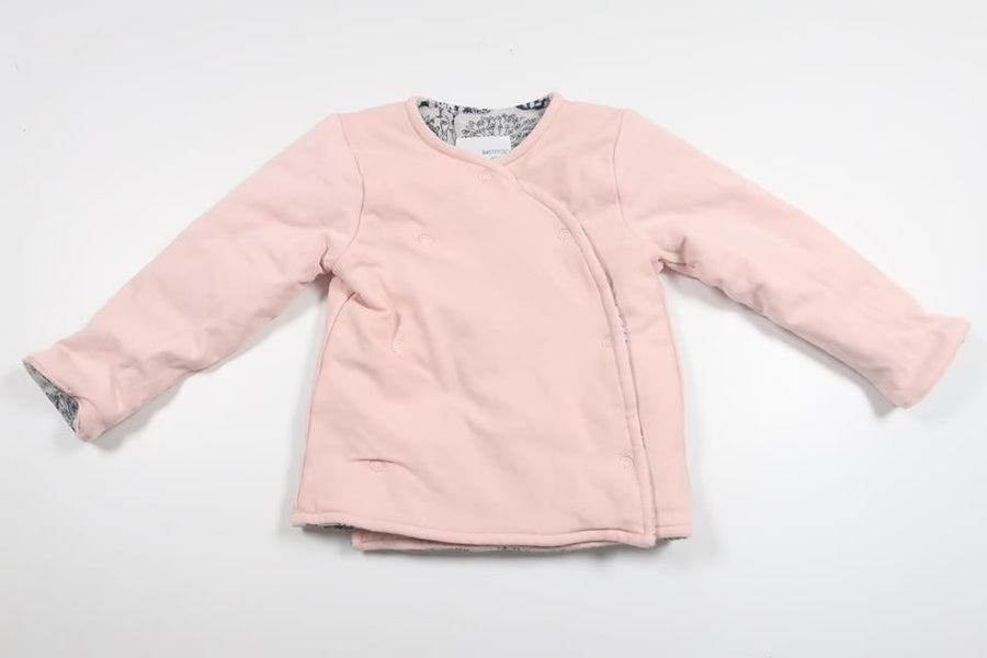 Lätt vadderad vändbar kofta från MeToo - Storlek 68 - Rosa