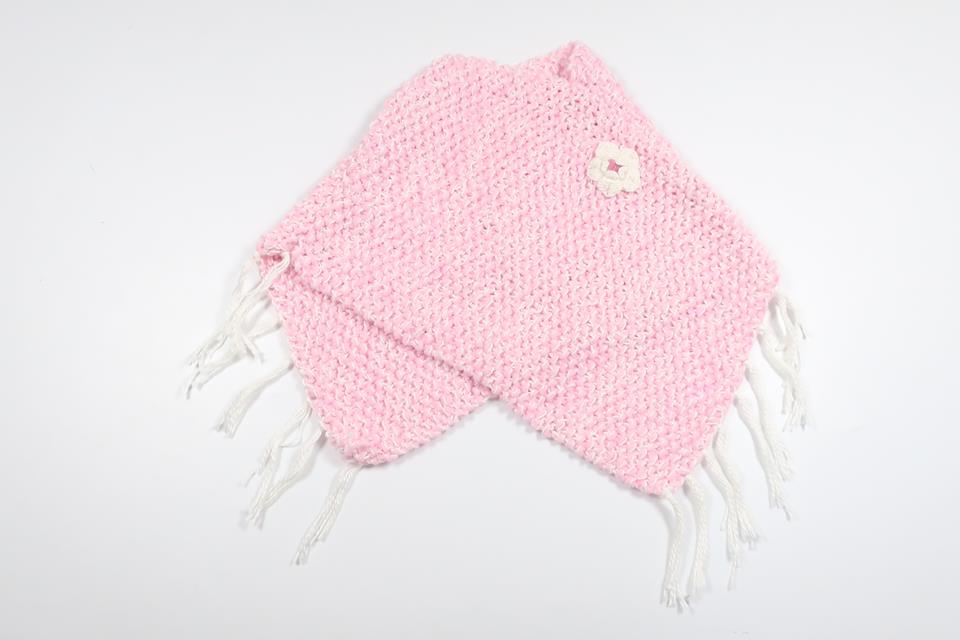 Handstickad poncho från Okänt - Storlek 74/80 - Rosa