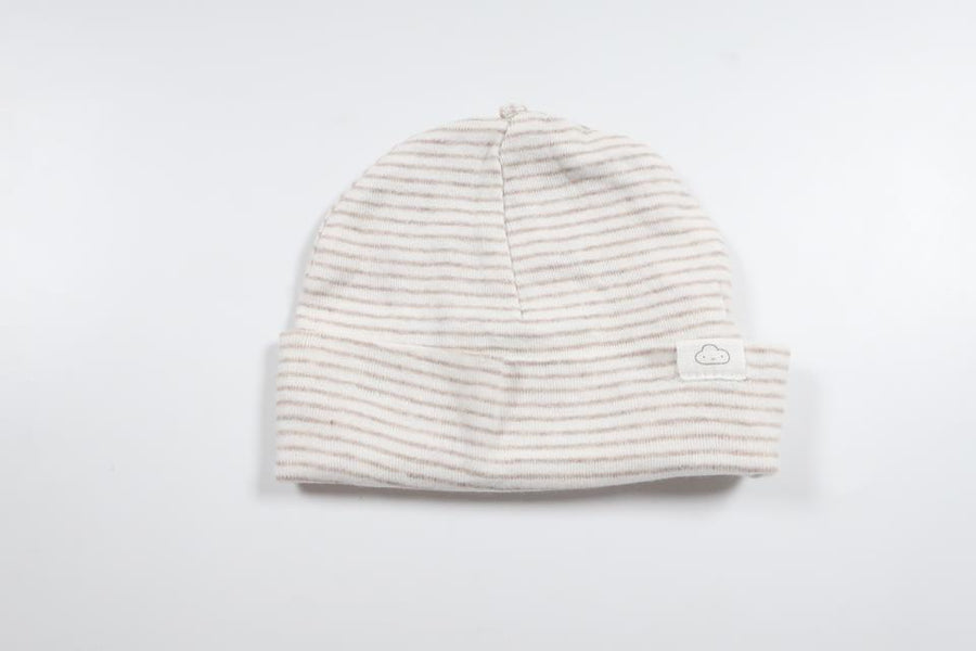 Randig mössa från H&M - Storlek 50 - Beige