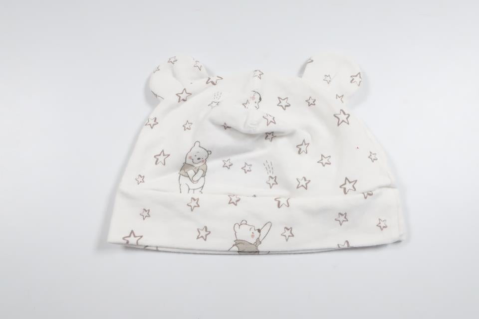 Mössa med öron/Nalle Puh från H&M - Storlek 50 - Vit