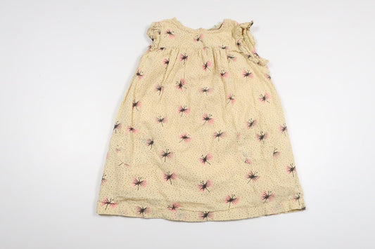 Blommig klänning från Soft Gallery - Storlek 86/92 - Gul