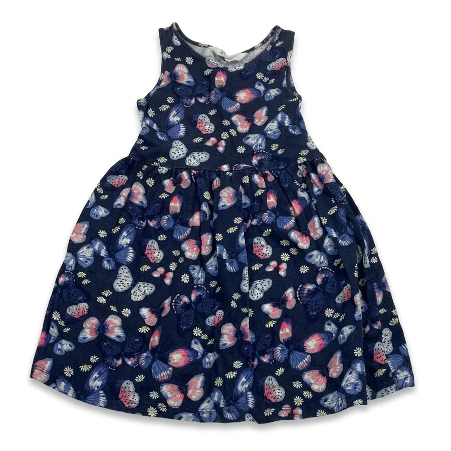 Blommig klänning från H&M - Storlek 110/116 - Marinblå