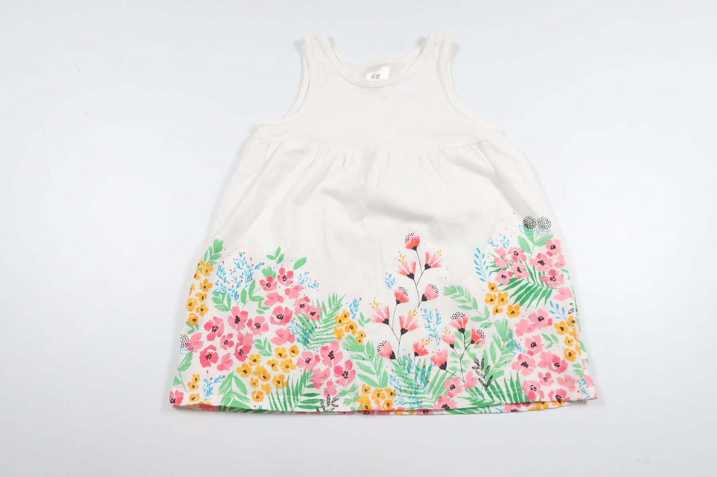 Blommig klänning från H&M - Storlek 68 - Vit