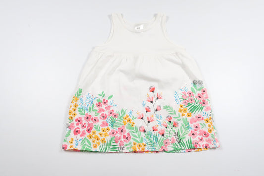 Blommig klänning från H&M - Storlek 68 - Vit