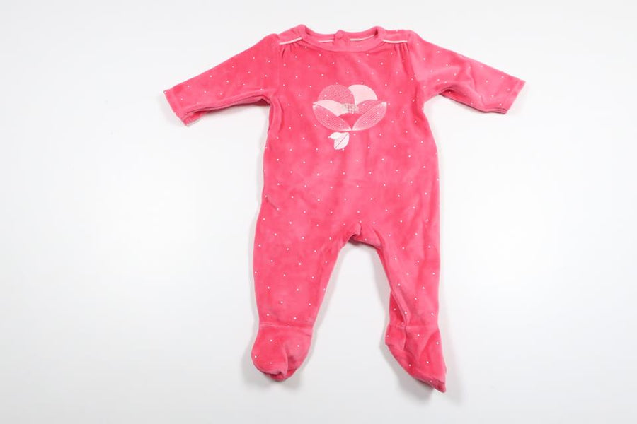 Jumpsuit i fleece från Obaïbi - Storlek 56/62 - Rosa