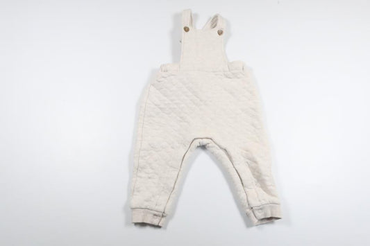 Hängselbyxor från Newbie - Storlek 74 - Benvit