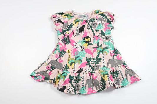 Klänning med djur från Lindex - Storlek 62 - Rosa