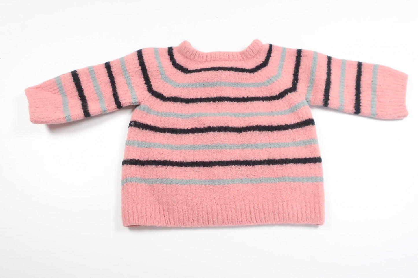 Handstickad tjock tröja från Okänt - Storlek 62/68 - Rosa