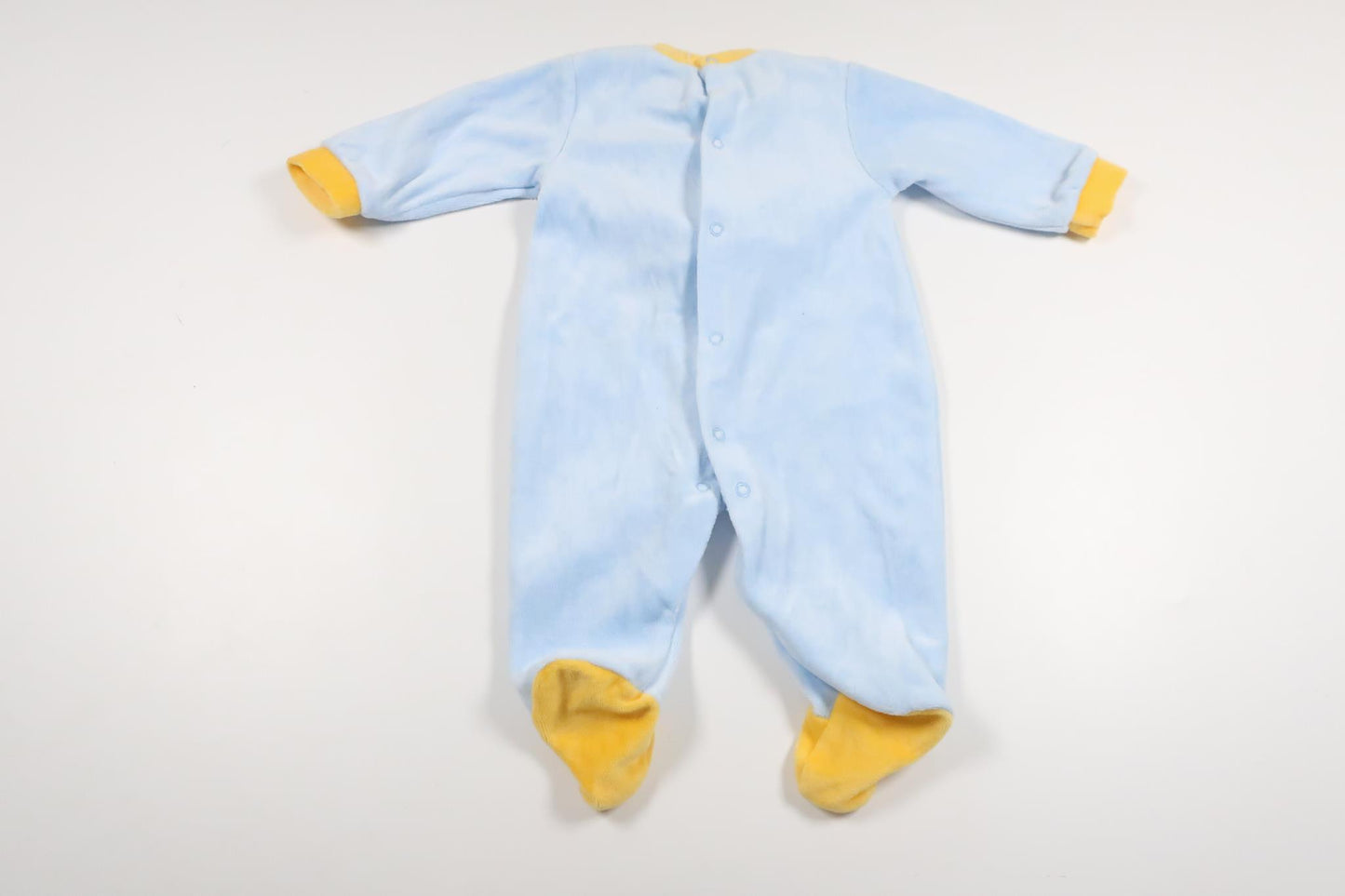 Jumpsuit/Overall i fleece med matchande mössa från Okänt - Storlek 68 - Blå