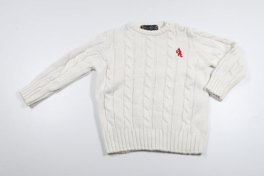 Stickad tröja från Baby Skill - Storlek 80 - Benvit