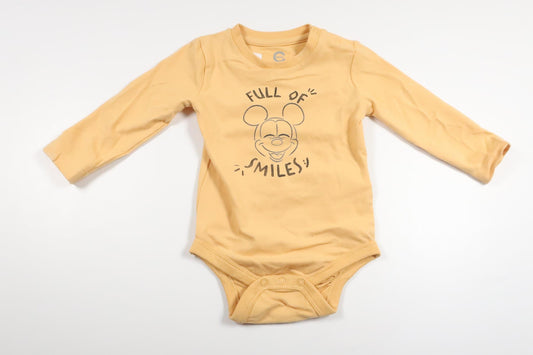Body med Musse Pigg från Cubus - Storlek 62 - Gul