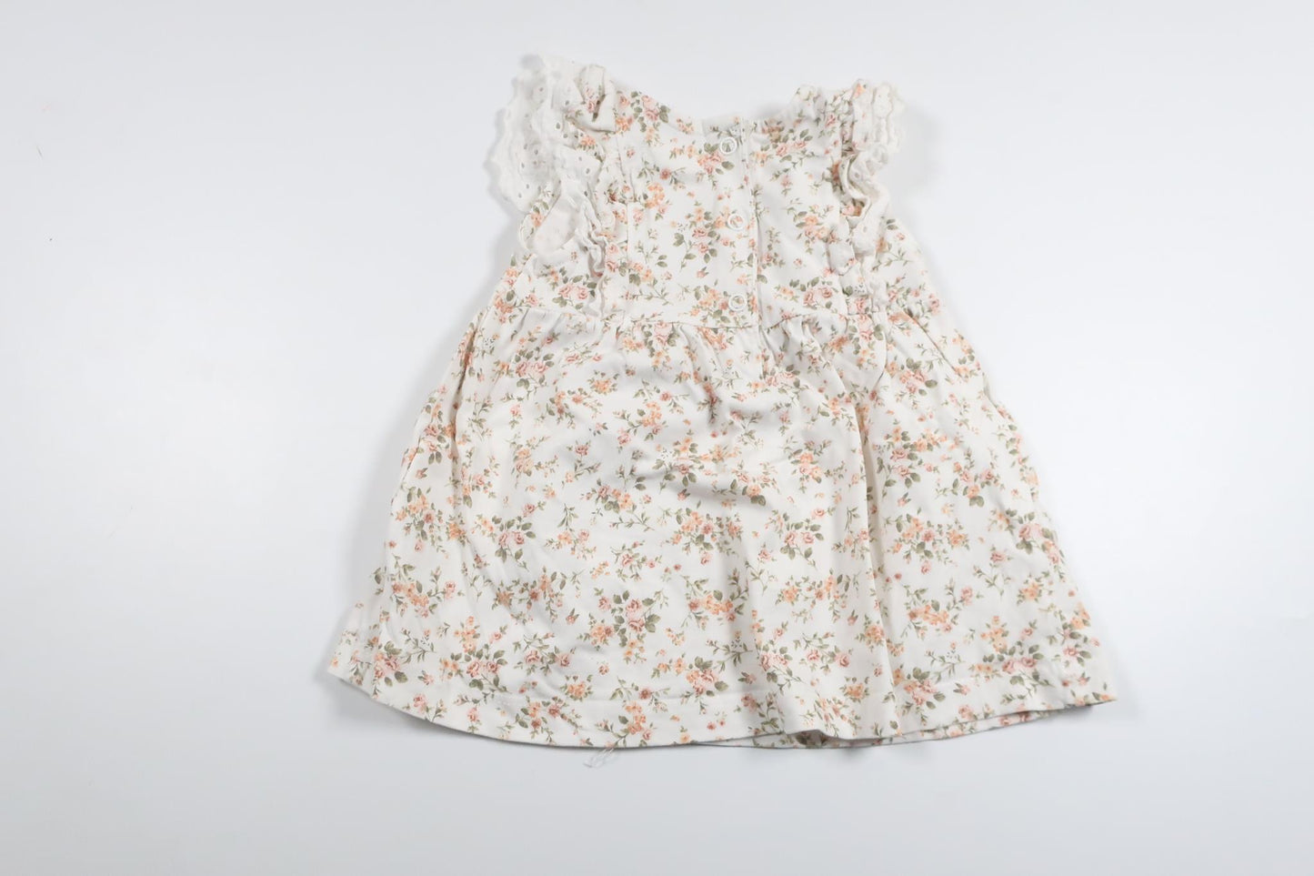 Blommig klänning från Newbie - Storlek 62 - Vit