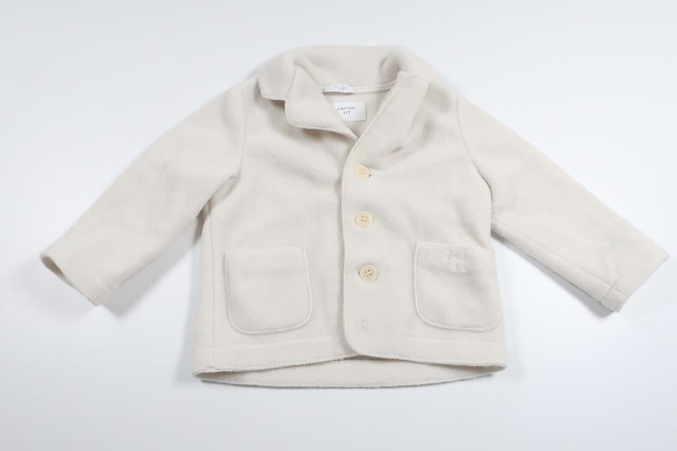 Kofta i fleece från il gufo - Storlek 74 - Benvit