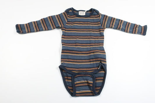 Ribbad body från Minymo - Storlek 62 - Marinblå