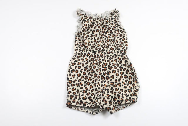 Leopardmönstrad jumpsuit från H&M - Storlek 80 - Beige