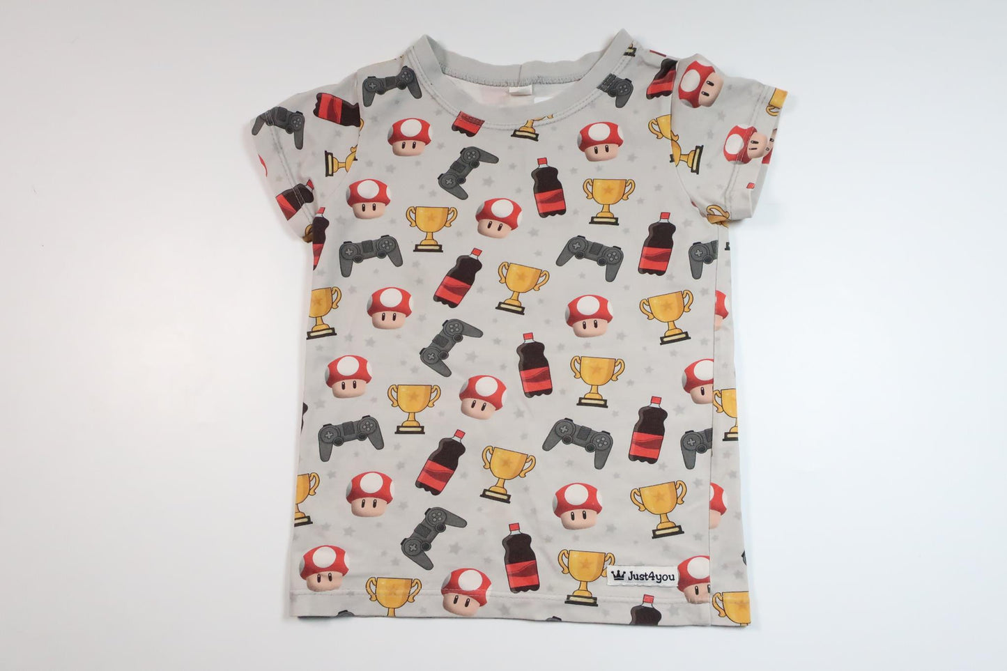 T-shirt with Super Mario motif from Just 4 You - Size 122 - Grey