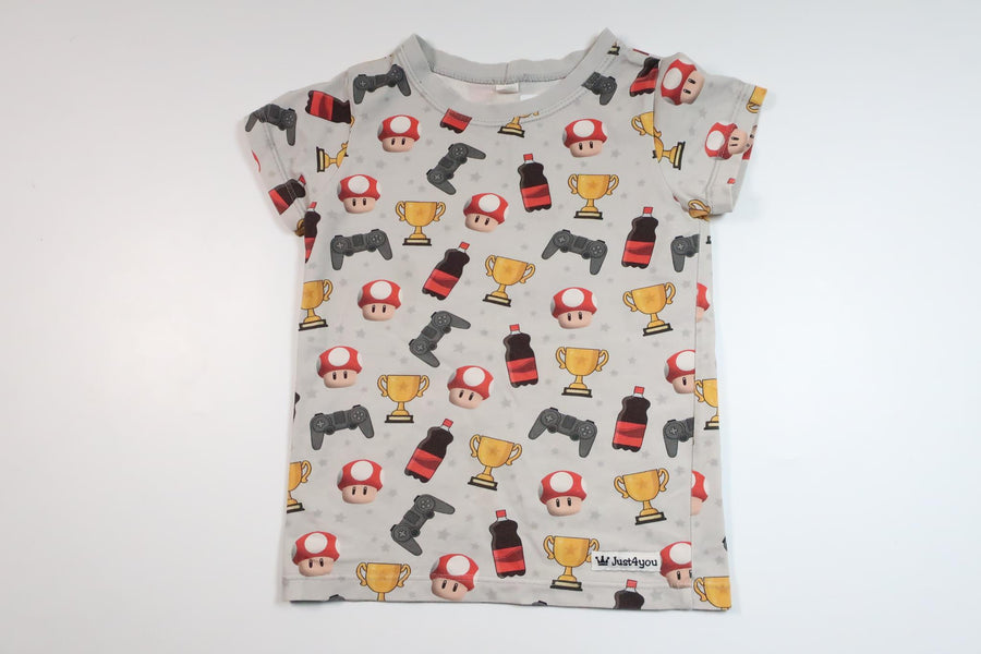 T-shirt with Super Mario motif from Just 4 You - Size 122 - Grey