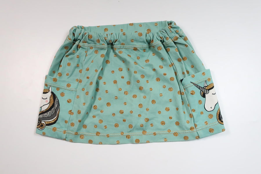 Kjol med enhörningar och prickar från Okänt - Storlek 98 - Blå