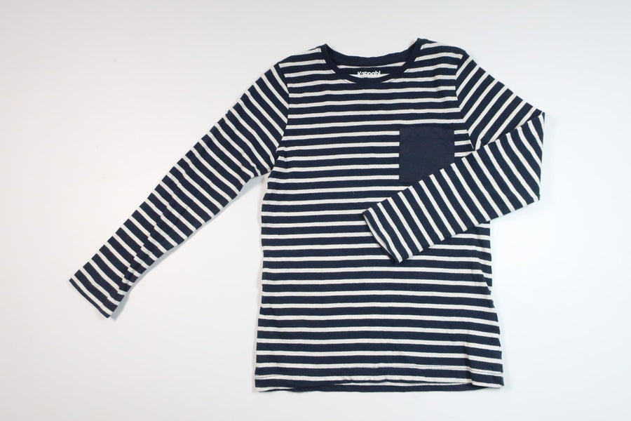 Randig tröja från Kappahl - Storlek 122/128 - Marinblå