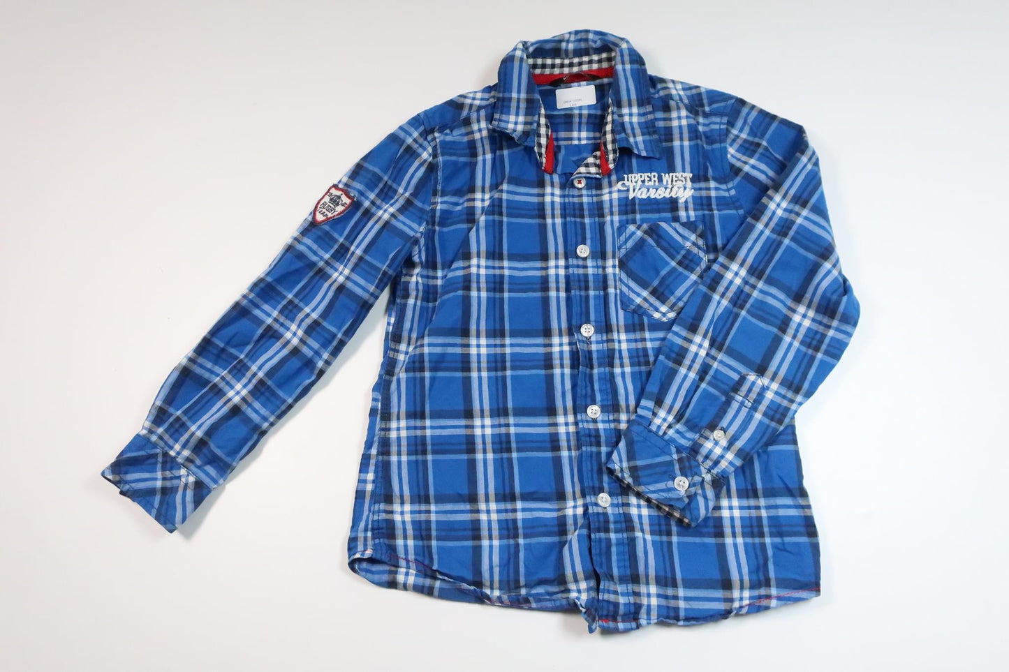 Checked shirt from Lindex - Size 128 - Blue