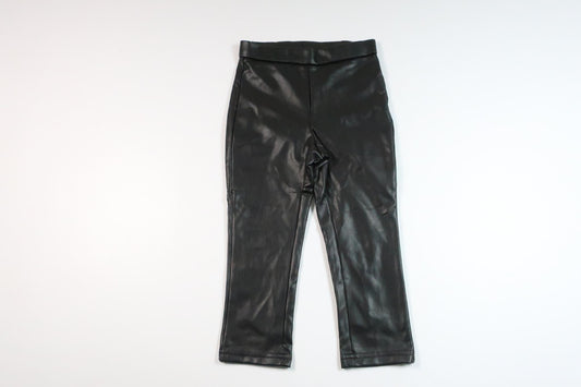 Byxor i skinnimitation från Okänt - Storlek 86/92 - Svart