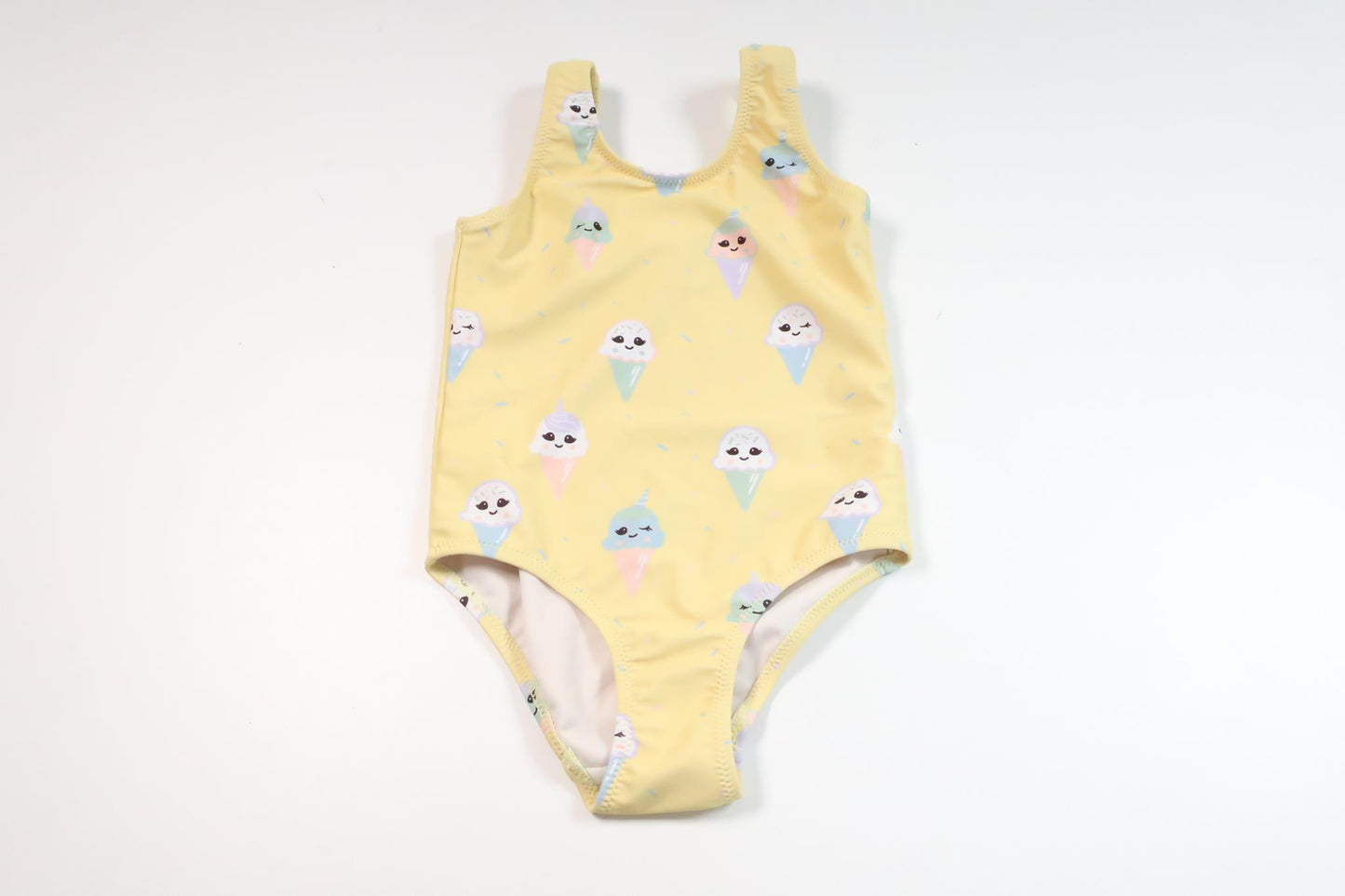 Baddräkt med glassar från Okänt - Storlek 98/104 - Gul
