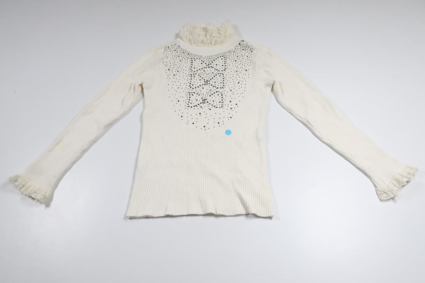 Ribbad tröja från Okänt - Storlek 122/128 - Benvit
