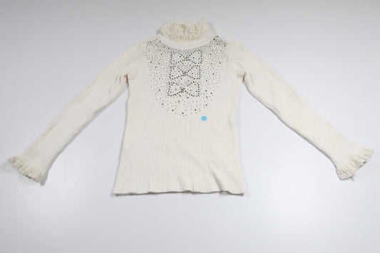 Ribbad tröja från Okänt - Storlek 122/128 - Benvit