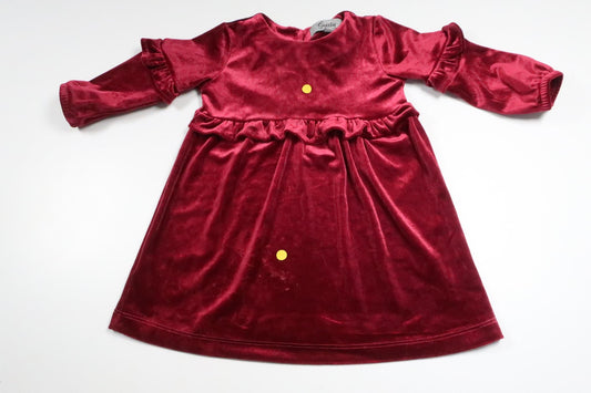 Klänning i velour från Sweetie - Storlek 80 - Vinröd