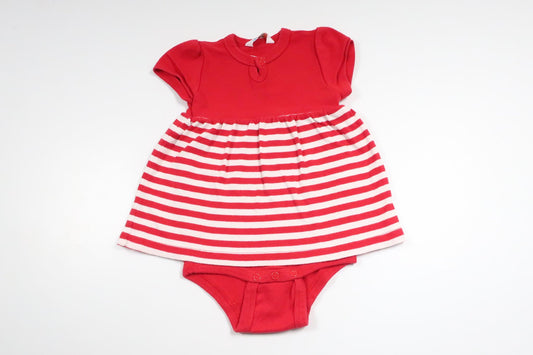 Klänning med inbyggd body från Joha - Storlek 80 - Röd