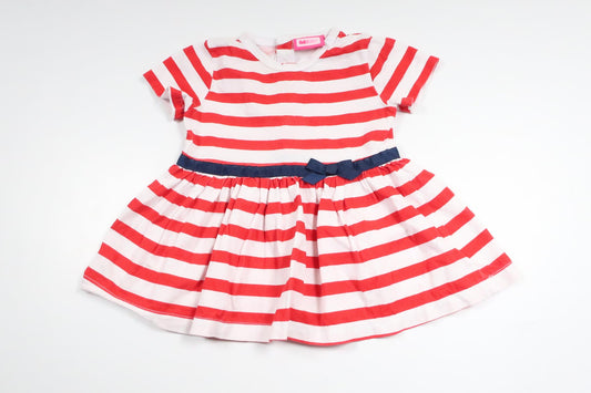 Randig klänning från Mini - Storlek 68 - Röd