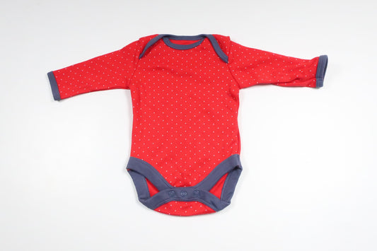Prickig body från Mothercare - Storlek 56 - Röd