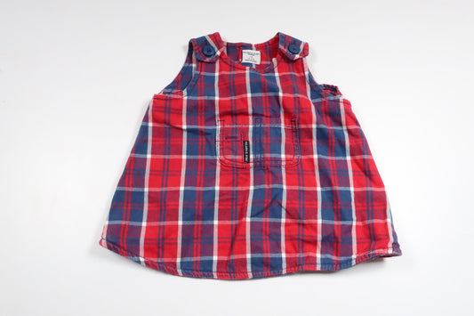 Rutig klänning från Polarn o. Pyret - Storlek 68 - Röd