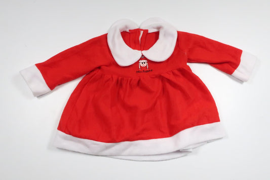 Klänning i fleece "Miss Santa" från Okänt - Storlek 68/74 - Röd