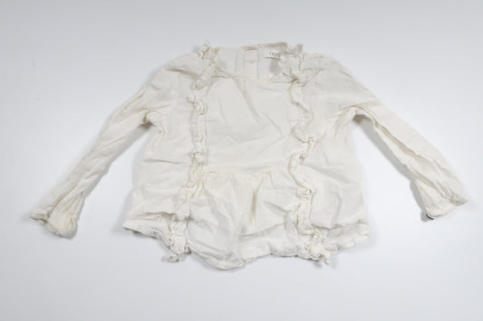 Prickig blus från Next - Storlek 80 - Vit